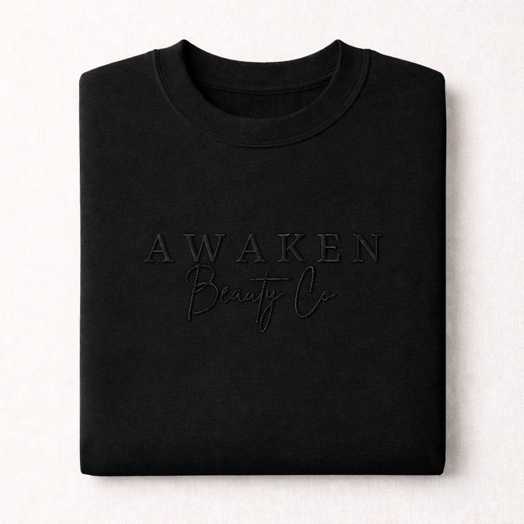 Awaken Beauty Co. Embroidered Tonal Crew Pullover