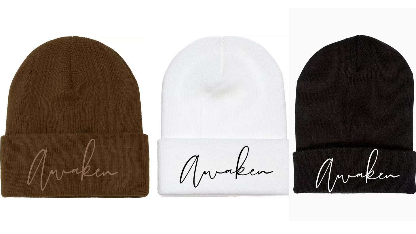 Awaken Beauty Co. Embroidered Beanie