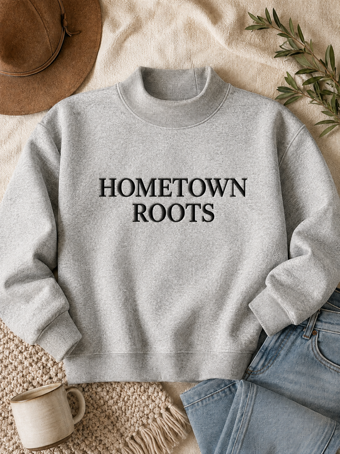 Hometown Roots Embroidered Pullover