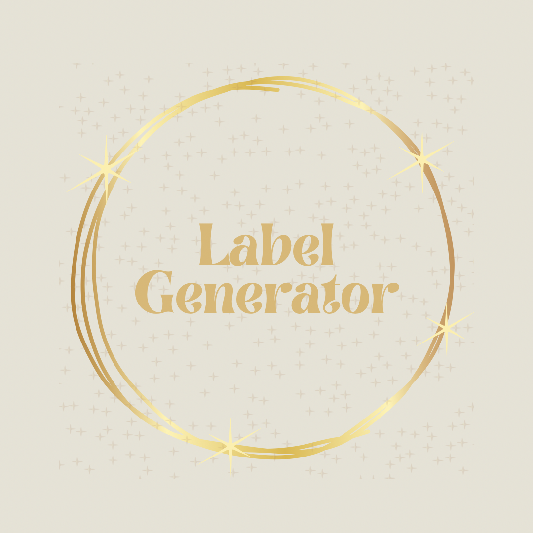 Custom Order Label Generator