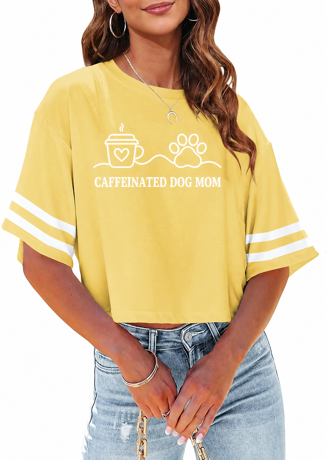 Coffee & Biscotti Racerback Oversized Crop Tee