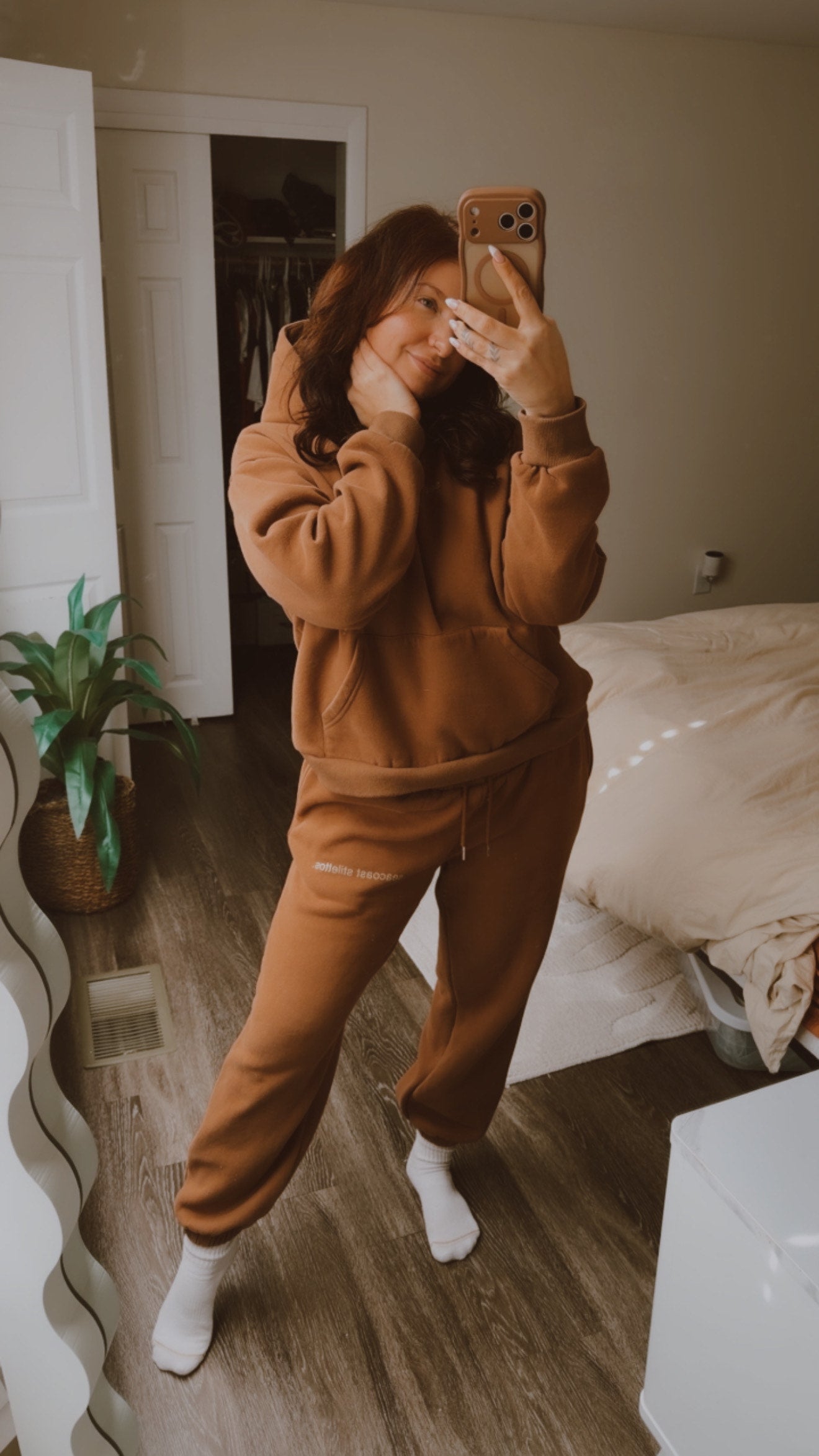 Seacoast Stilettos- Teddy Brown Sweat Set