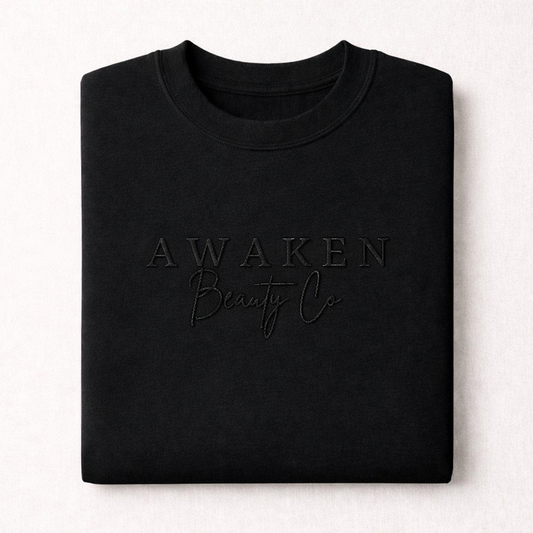 Awaken Beauty Co. Embroidered Tonal Crew Pullover