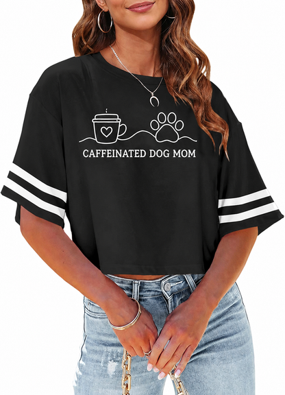 Coffee & Biscotti Racerback Oversized Crop Tee