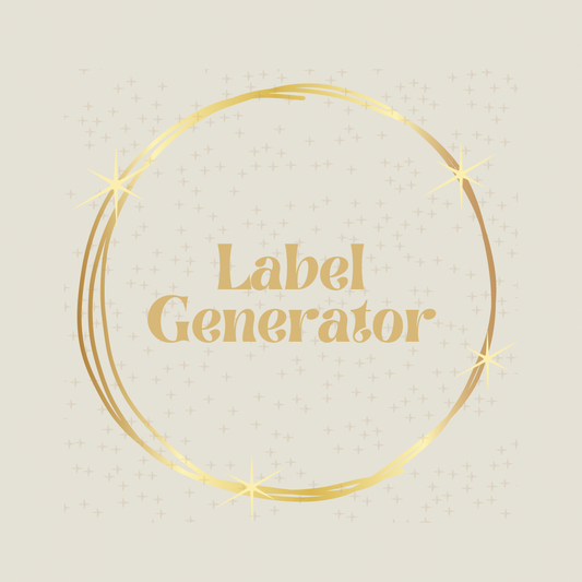 Custom Order Label Generator