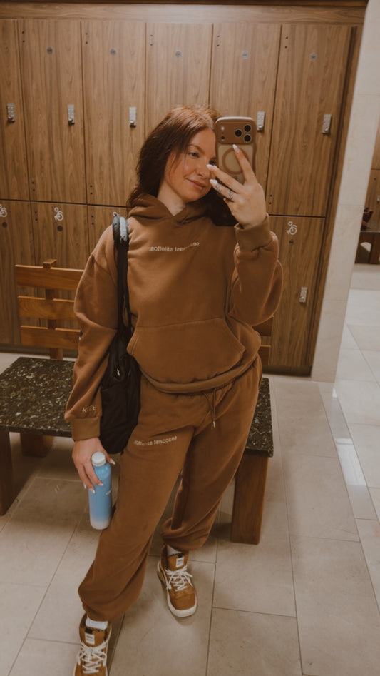 Seacoast Stilettos- Teddy Brown Sweat Set