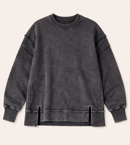 The Exposed Seam Fleece Pullover- Grey (Case Pack: 2S,2M,2L)