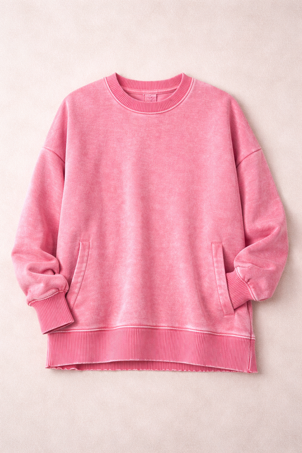 The High Low Hem Pullover- Fuschia (Case Pack: 2S,2M,2L)