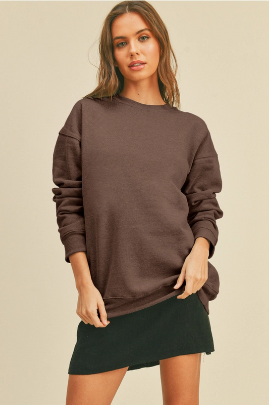 The Classic Long Sleeve Fleece- Brown (Case Pack: 1S,2M,2L,1XL)