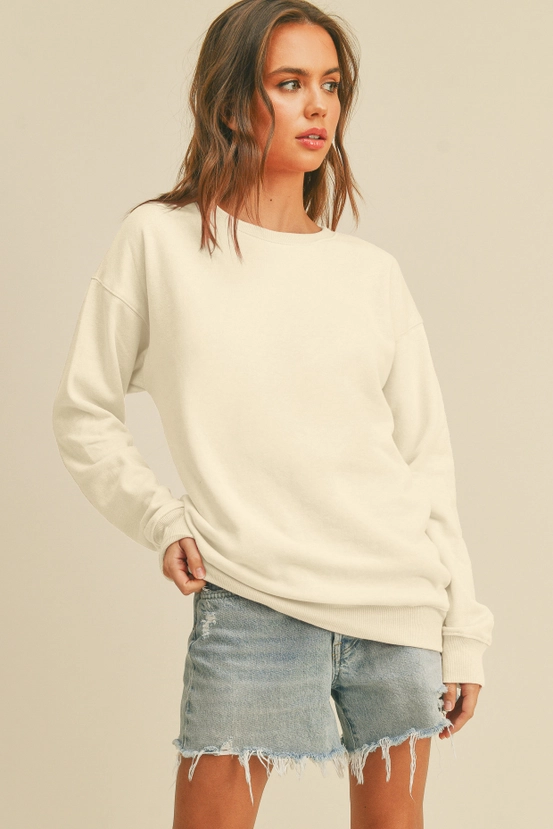 The Classic Long Sleeve Fleece- Off White (Case Pack: 1S,2M,2L,1XL)