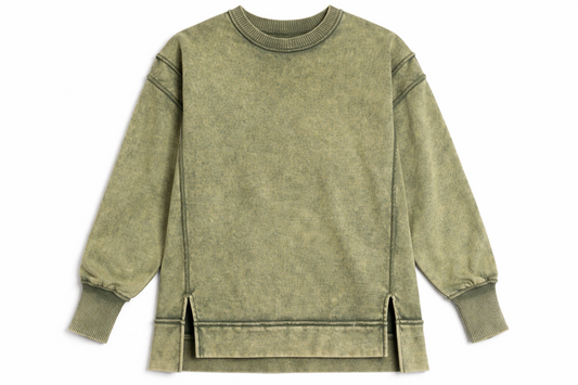 The Exposed Seam Fleece Pullover- Olive (Case Pack 2S,2M,2L)