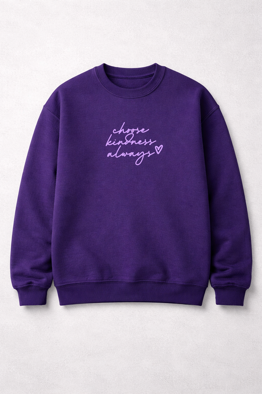 YOUTH Choose Kindness Always – Violet Edition Pullover *Help Support Cancer Research!*