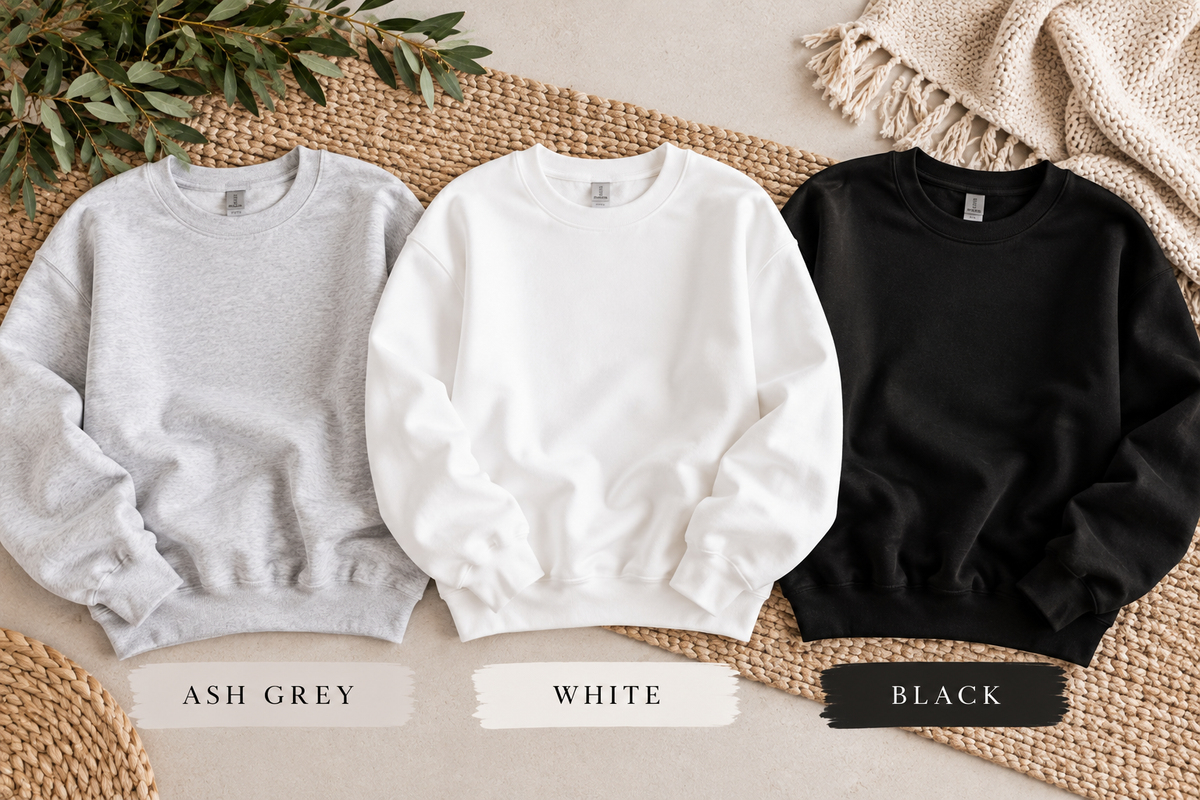 Adult pullovers in Ash Grey, White, and Black