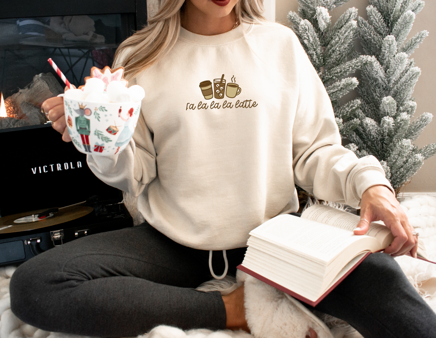 Fa La La La Latte- Embroidered
